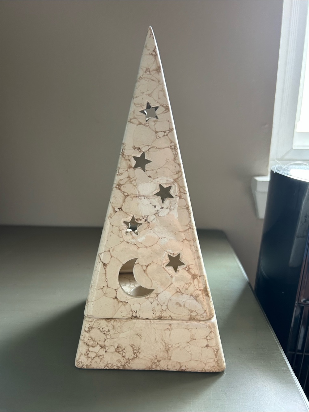Vintage 90s PartyLite Galaxy Pyramid Tealight Candle Holder P0161